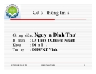 Bài giảng cơ sở thông tin số (Nguyễn Đình Thư) Chương 1: Công nghệ PCM