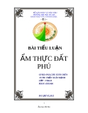Tiểu luận " ẨM THỰC ĐẤT PHÚ "