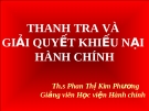 Thanh tra và giải quyết khiếu nại hành chính - Chương 1