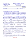 ĐỀ THI THỬ ĐẠI HỌC ĐỢT 2 (09-4-2011) MÔN: SINH HỌC - THPT CHUYÊN LÊ QUÝ ĐÔN