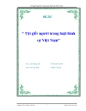 Luận văn " Tội giết người trong Luật hình Sự Việt Nam "