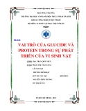 ĐỀ TÀI:  VAI TRÒ CỦA GLUCIDE VÀ PROTEIN TRONG SỰ PHÁT TRIỂN CỦA VI SINH VẬT