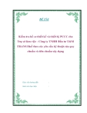 Đồ án môn học " Kiểm tra hồ sơ thiết kế và thiết bị PCCC cho Trụ sở làm việc - Công ty TNHH Đầu tư T&M TRANS Huế theo các yêu cầu kỹ thuật của quy chuẩn và tiêu chuẩn xây dựng "