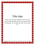 Luận văn: Lựa chọn một sản phẩm cụ thể trên 1 khu vực thị trường nhất định