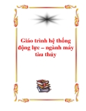 Giáo trình Hệ thống động lực – ngành Máy tàu thủy