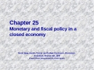 Chapter: Monetary and fiscal policy in a closed economy