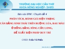 BÁO CÁO IPM: PHÂN TÍCH, ĐÁNH GIÁ HIỆN TRẠNG CÂN BẰNG SINH THÁI TRÊN RUỘNG LÚA, RAU MÀU Ở ĐỒNG BẰNG SÔNG CỬU LONG, ĐỀ XUẤT BIỆN PHÁP DUY TRÌ