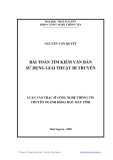 Luận văn: Bài toán tìm kiếm văn bản sử dụng giải thuật di truyền