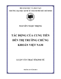 Luận văn thạc sỹ kinh tế: Tác động của cung tiền đến thị trường chứng khoán Việt Nam