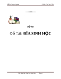 Đề Tài: ĐĨA SINH HỌC