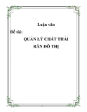 Luận Văn đề tài quản lý chất thải rắn đô thị 