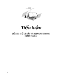  ĐỀ TÀI:  XỬ LÝ SẮT VÀ MANGAN TRONG NƯỚC NGẦM 