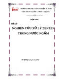 Luận Văn:  NGHIÊN CỨU XỬ LÝ BENZEN TRONG NƯỚC NGẦM