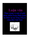 Luận văn: Thực trạng và một số giải pháp nhằm hoàn thiện quản trị nhân sự tại Tổng công ty xăng dầu Việt Nam