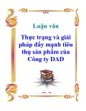 Luận văn: Thực trạng và giải pháp đẩy mạnh tiêu thụ sản phẩm của Công ty DA