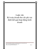 Kê toán doanh thu chi phí xác định kết quả hoạt động kinh doanh