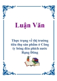 Luận Văn: Thực trạng về thị trường tiêu thụ sản phẩm ở Công ty bóng đèn phích nước Rạng Đông
