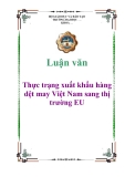 Luận văn: Thực trạng xuất khẩu hàng dệt may Việt Nam sang thị trường EU