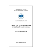 Luận văn: Chiến lược phát triển du lịch tỉnh Lâm Đồng đến năm 2015