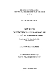 Luận văn: XÂY DỰNG QUỸ TÍN THÁC ĐẦU TƯ BẤT ĐỘNG SẢN TẠI THÀNH PHỐ HỒ CHÍ MINH