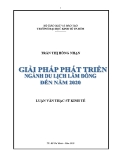 Luận văn: Giải pháp phát triển du lịch tỉnh Lâm Đồng đến năm 2020