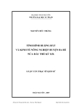 Đề tài: TÌNH HÌNH RUỘNG ĐẤT VÀ KINH TẾ NÔNG NGHIỆP HUYỆN BA BỂ NỬA ĐẦU THẾ KỶ XIX