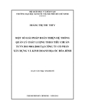 Đề tài: MỘT SỐ GIẢI PHÁP HOÀN THIỆN HỆ THỐNG QUẢN LÝ CHẤT LƯỢNG THEO TIÊU CHUẨN TCVN ISO 9001:2008 TẠI CÔNG TY CỔ PHẦN XÂY DỰNG VÀ KINH DOANH ĐỊA ỐC HÒA BÌNH