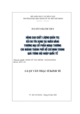 Luận văn Thạc sĩ Kinh tế: Nâng cao chất lượng quản trị rủi ro tín dụng tại Vietcombank TP. Hồ Chí Minh