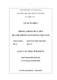 Luận văn:  PHÒNG, CHỐNG RỬA TIỀN QUA HỆ THỐNG NGÂN HÀNG VIỆT NAM