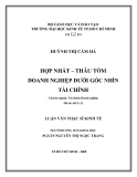 Đề tài: HỢP NHẤT – THÂU TÓM DOANH NGHIỆP DƢỚI GÓC NHÌN TÀI CHÍNH