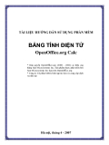 TÀI LIỆU HƯỚNG DẪN SỬ DỤNG PHẦN MỀM BẢNG TÍNH ĐIỆN TỬ OpenOffice.org Calc