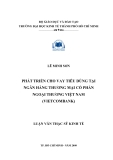 Đề tài: PHÁT TRIỂN CHO VAY TIÊU DÙNG TẠI NGÂN HÀNG THƯƠNG MẠI CỔ PHẦN NGOẠI THƯƠNG VIỆT NAM (VIETCOMBANK) 