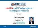 LabVIEW and NI Technologies in Teaching and Research