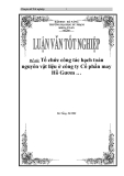 Luận văn tốt nghiệp: Tổ chức công tác hạch toán nguyên vật liệu ở công ty Cổ phần may Hồ Gươm '
