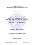 Đề tài: XÂY DỰNG MÔ HÌNH LÀNG NGHỀ, KHU DU LỊCH SINH THÁI GẮN LIỀN VỚI PHÁT TRIỂN NÔNG THÔN BỀN VỮNG TẠI CÁC XÃ VÙNG ĐỆM VƯỜN QUỐC GIA TAM ĐẢO THUỘC HUYỆN ĐẠI TỪ TỈNH THÁI NGUYÊN