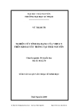 Luận văn: NGHIÊN CỨU TÍNH ĐA DẠNG CỦA VIRUS Y TRÊN KHOAI TÂY TRỒNG TẠI THÁI NGUYÊN