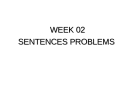  SENTENCE PROBLEMS