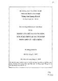 Báo cáo: Nghiên cứu chế tạo và dứng dụng một số hệ thống quang tích hợp trong điện tử-viễn thông