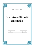 Bàn thêm về lãi suất chiết khấu