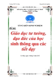 Tiểu luận: Giáo dục tư tưởng, đạo đức cho học sinh thông qua các tiết dạy