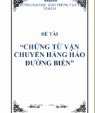 Chứng từ vận chuyển hàng hải đường biển 