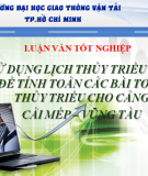 Sử dụng lịch thủy triều anh để tính toán các bài toán thủy triều cho cảng