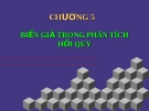 CHƯƠNG 5 BIẾN GIẢ TRONG PHÂN TÍCH HỒI QUY