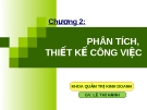 Chương 2:  PHÂN TÍCH, THIẾT KẾ CÔNG VIỆC