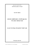 Luận văn: HUYỆN CHIÊM HOÁ -TUYÊN QUANG NỬA ĐẦU THẾ KỶ XIX