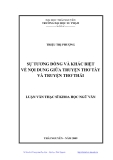 Luận văn: SỰ TƯƠNG ĐỒNG VÀ KHÁC BIỆT VỀ NỘI DUNG GIỮA TRUYỆN THƠ TÀY VÀ TRUYỆN THƠ THÁI