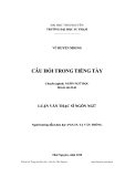 Luận văn: CÂU HỎI TRONG TIẾNG TÀY