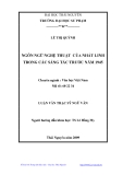 Luận văn Thạc sĩ Ngữ văn: Ngôn ngữ nghệ thuật của Nhất Linh trong các sáng tác trước năm 1945