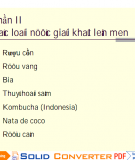 Các loại nước giải khát lên men