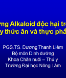 Những Alkaloid độc hại trong cây thức ăn và thực phẩm